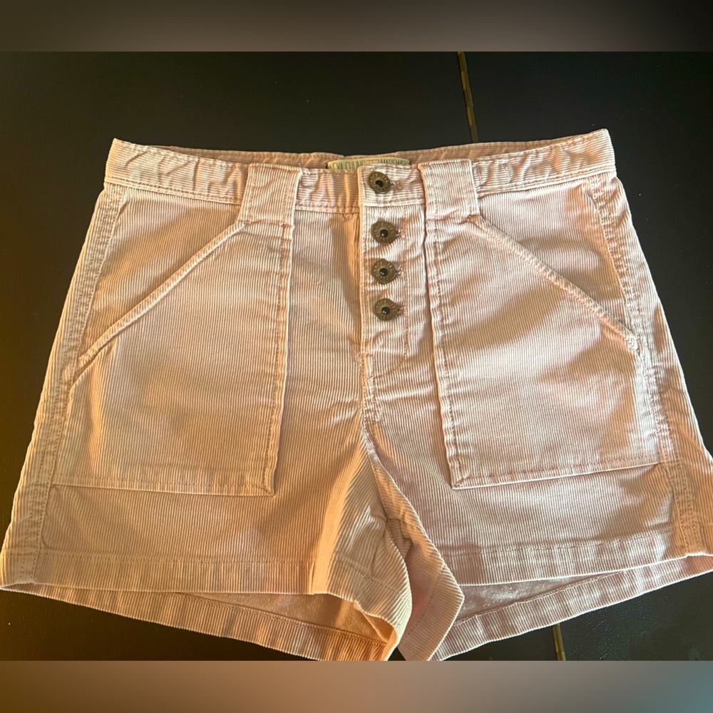 Alexa Chung for Madewell size 26 mauve corduroy shorts; high-waisted